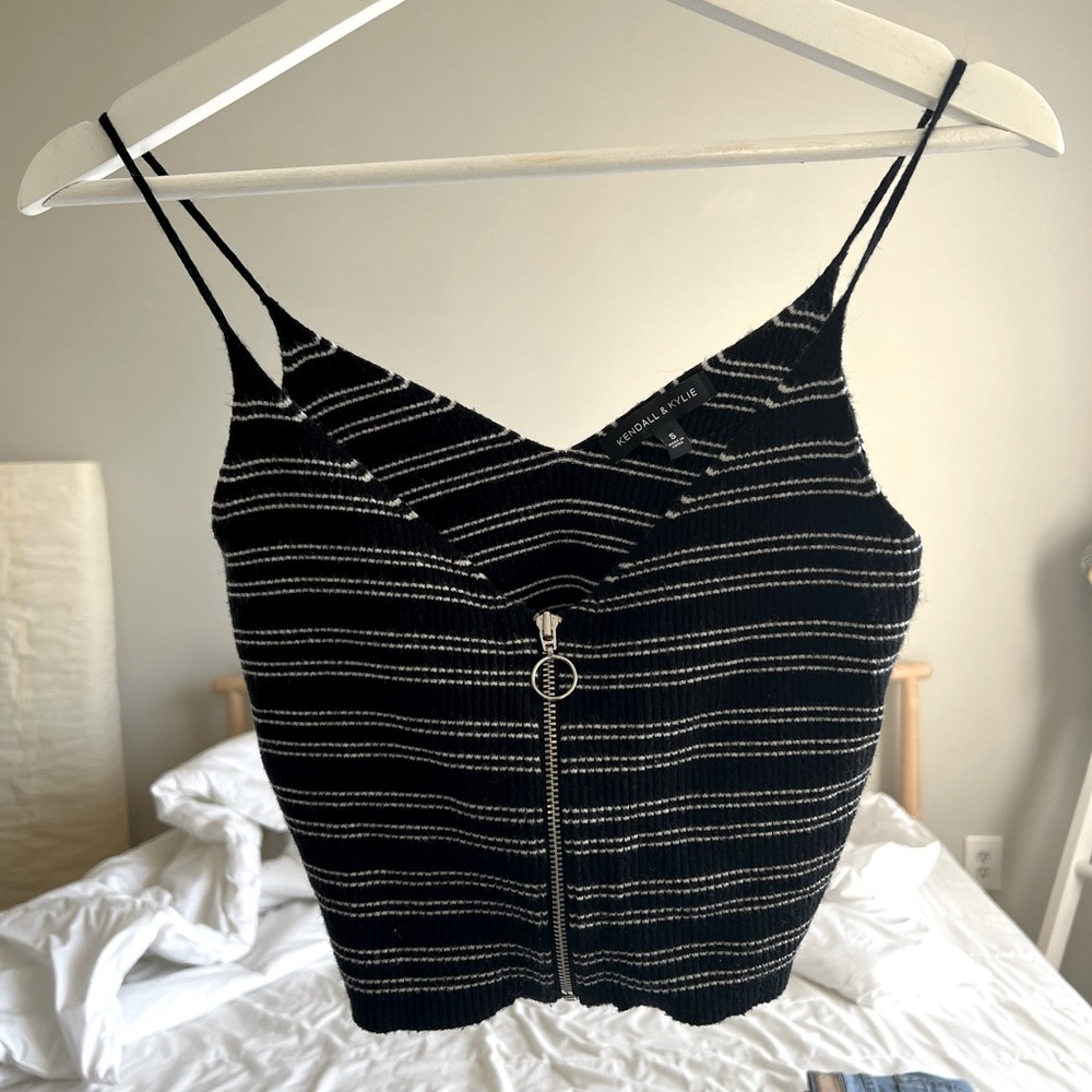 Kylie & Kendall Striped Spaghetti Tank